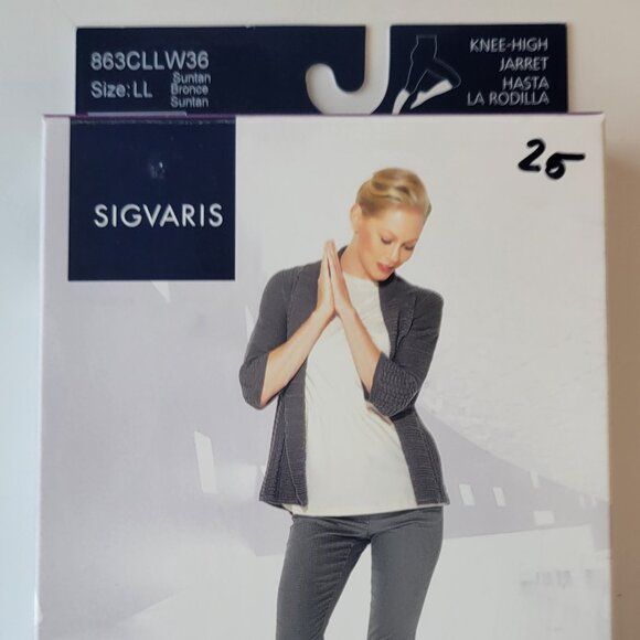 Sigvaris Medical Compression Hosiery / Knee-High / LL / Suntan / 863CLLW36